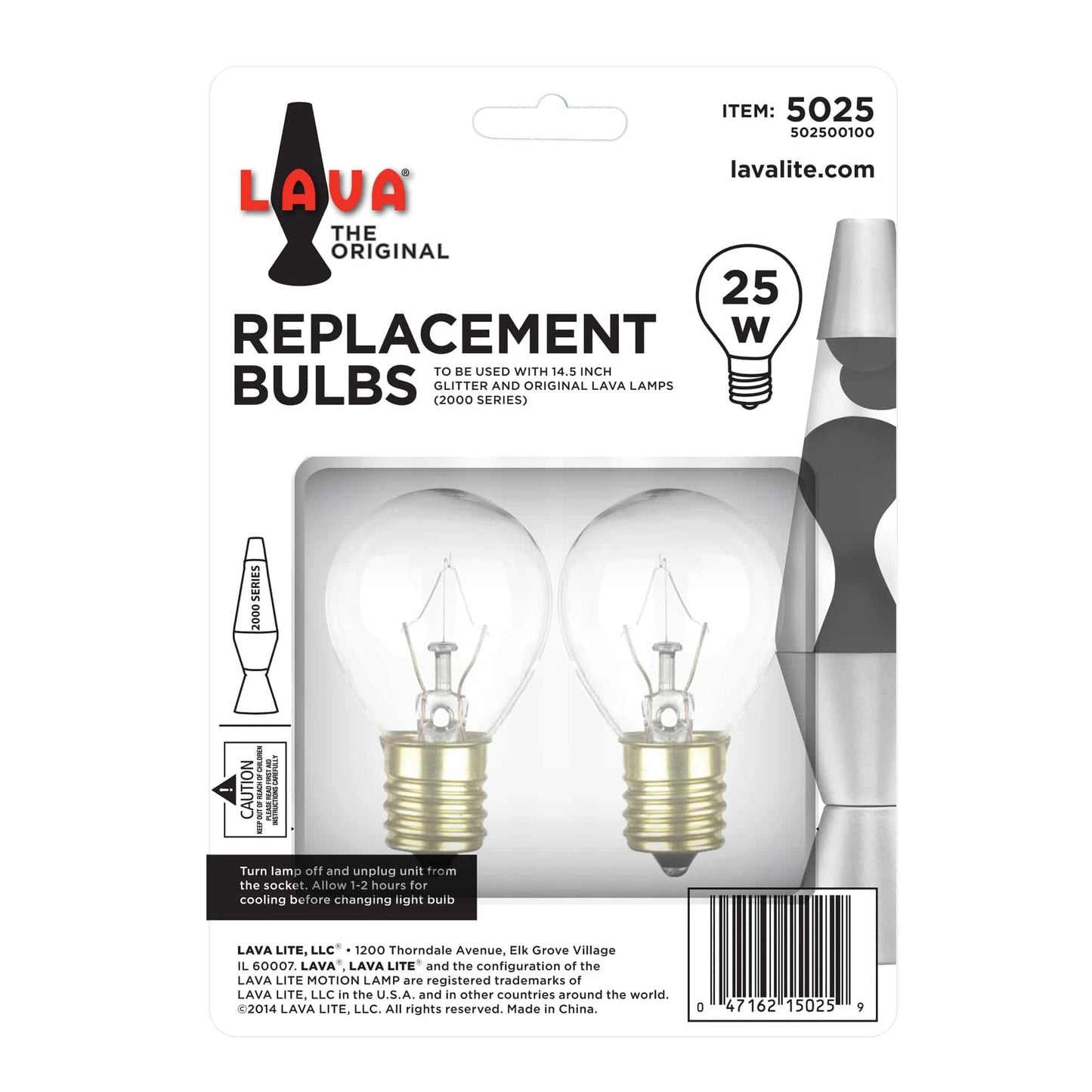 25WLAVALampLightBulbW/Tray