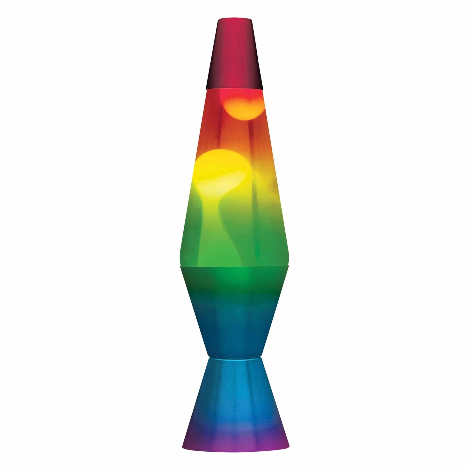 14.5”LAVALampRainbow–White/Clear/Tricolor